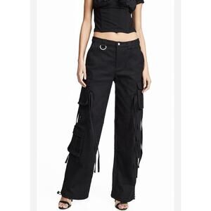 I.AM. GIA ALTRA CARGO PANTS IN BLACK Sz XS Goth Gorpcore Revolve
